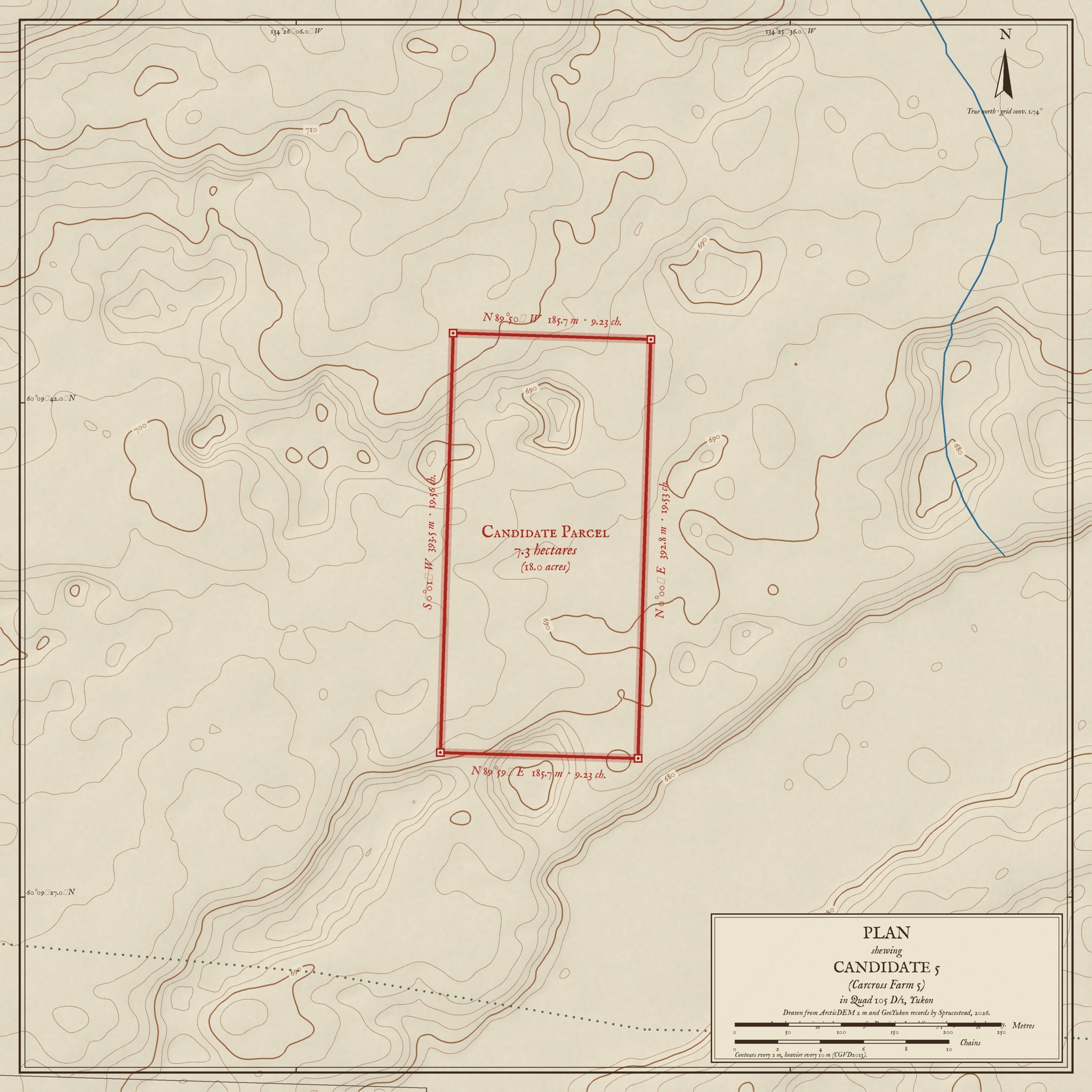 Survey-style plan of the parcel.