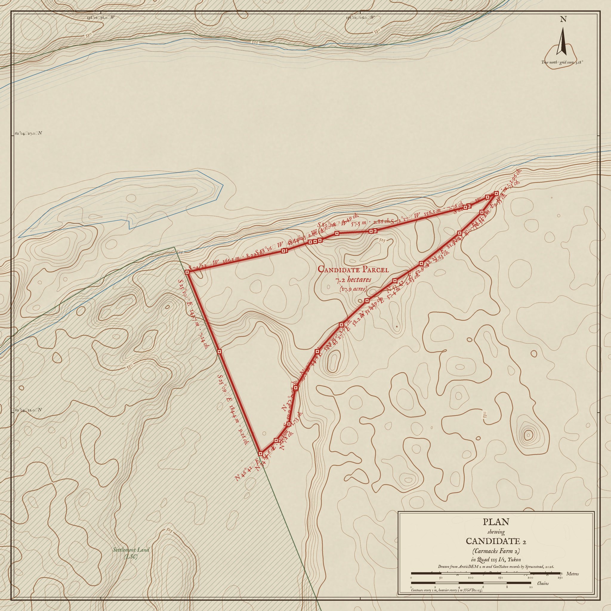 Survey-style plan of the parcel.
