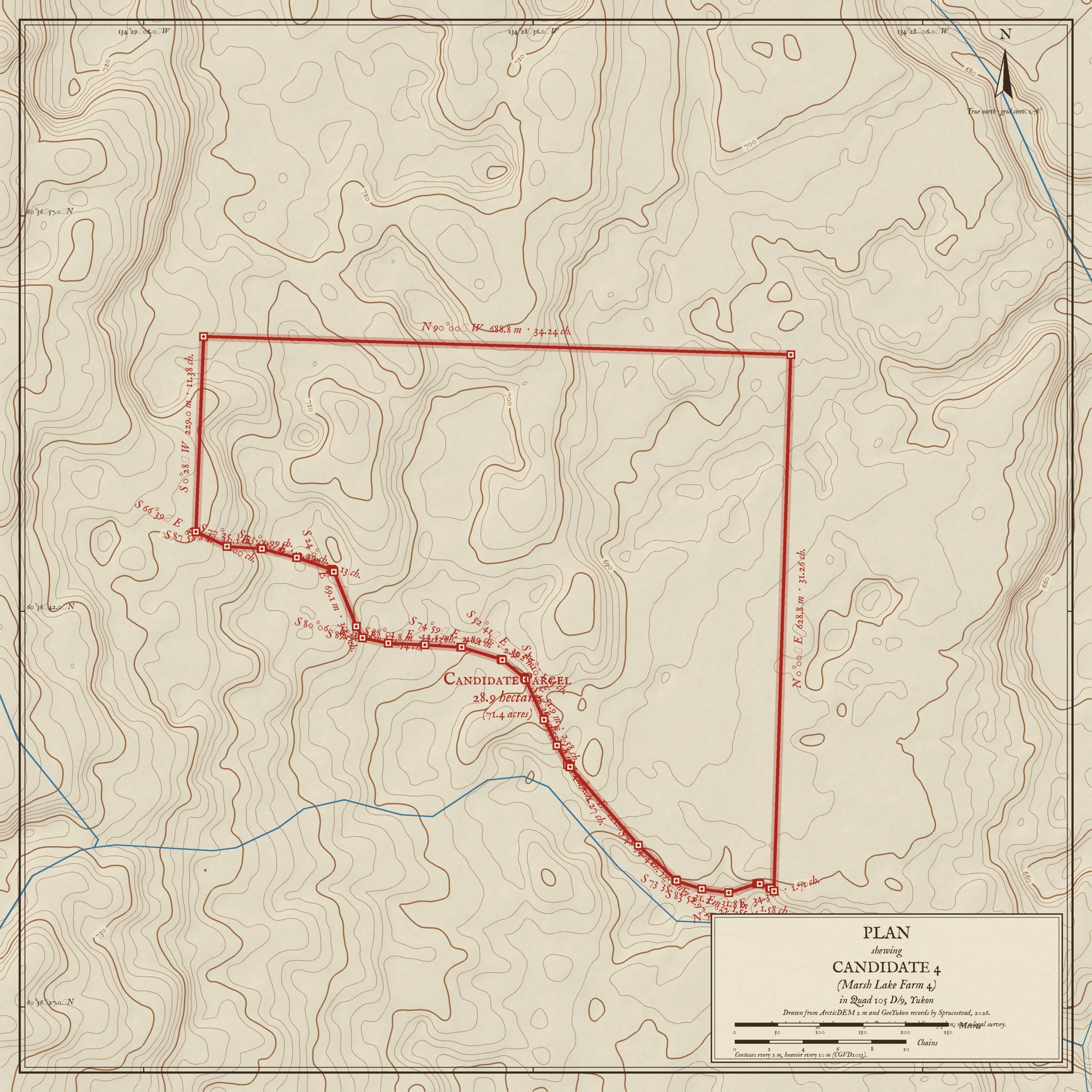 Survey-style plan of the parcel.