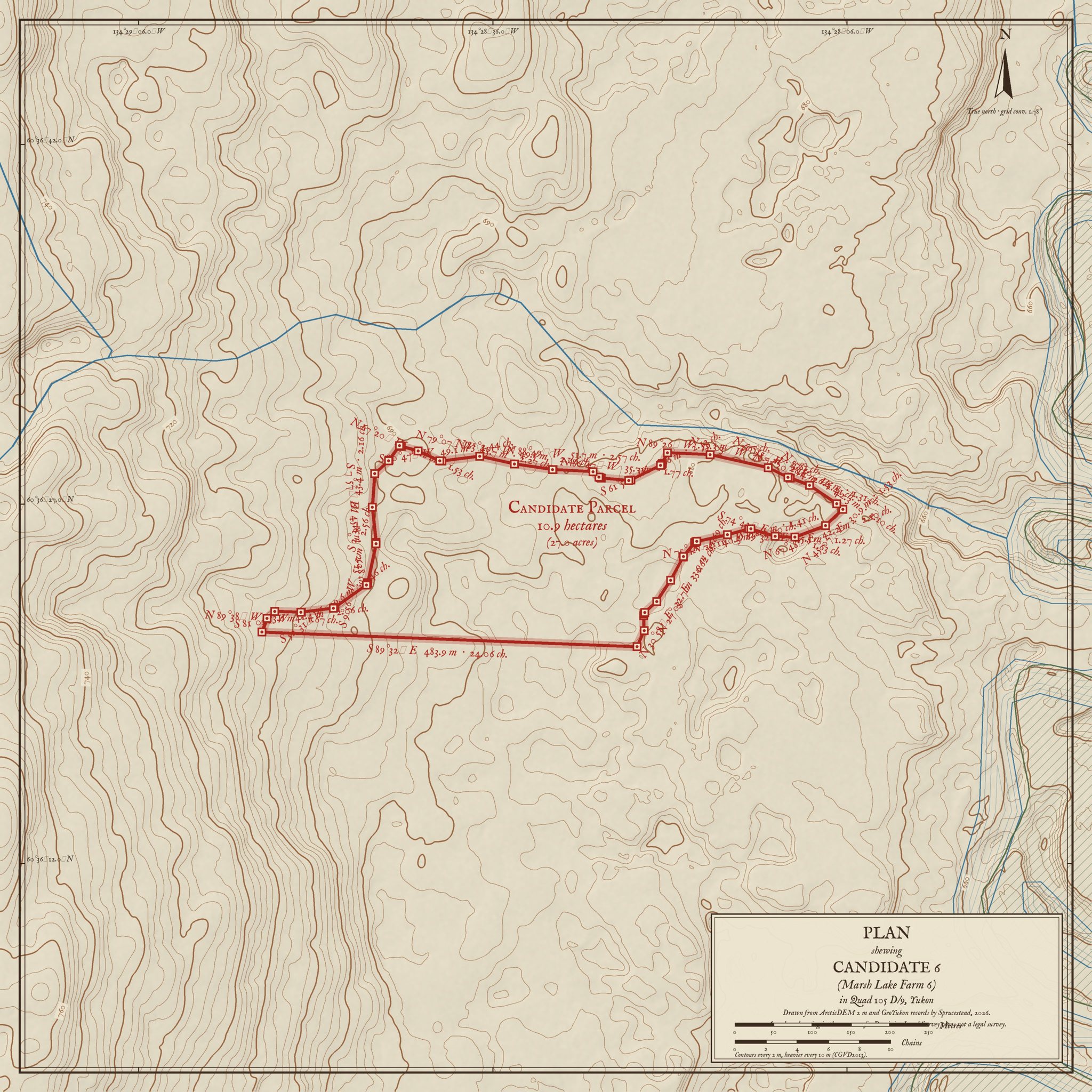 Survey-style plan of the parcel.