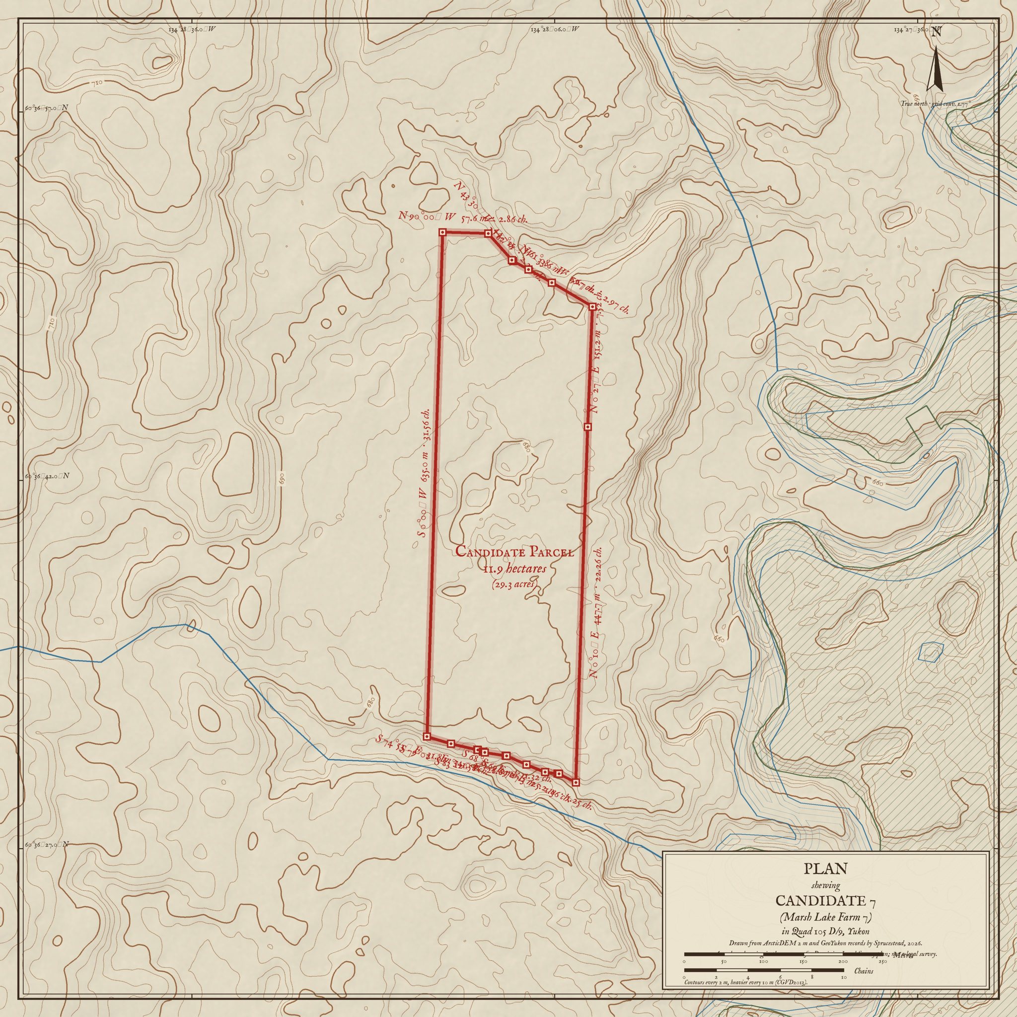 Survey-style plan of the parcel.