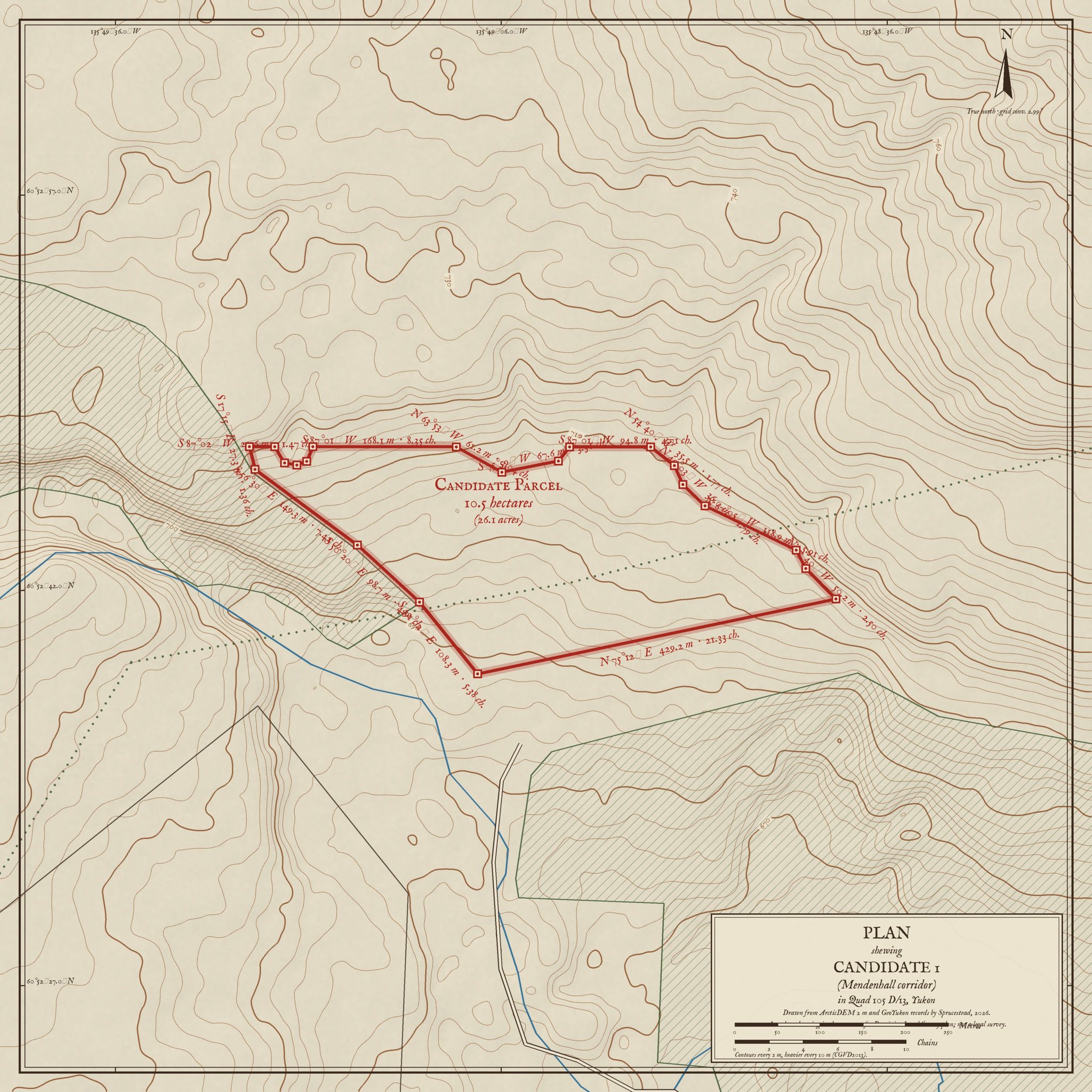 Survey-style plan of the parcel.