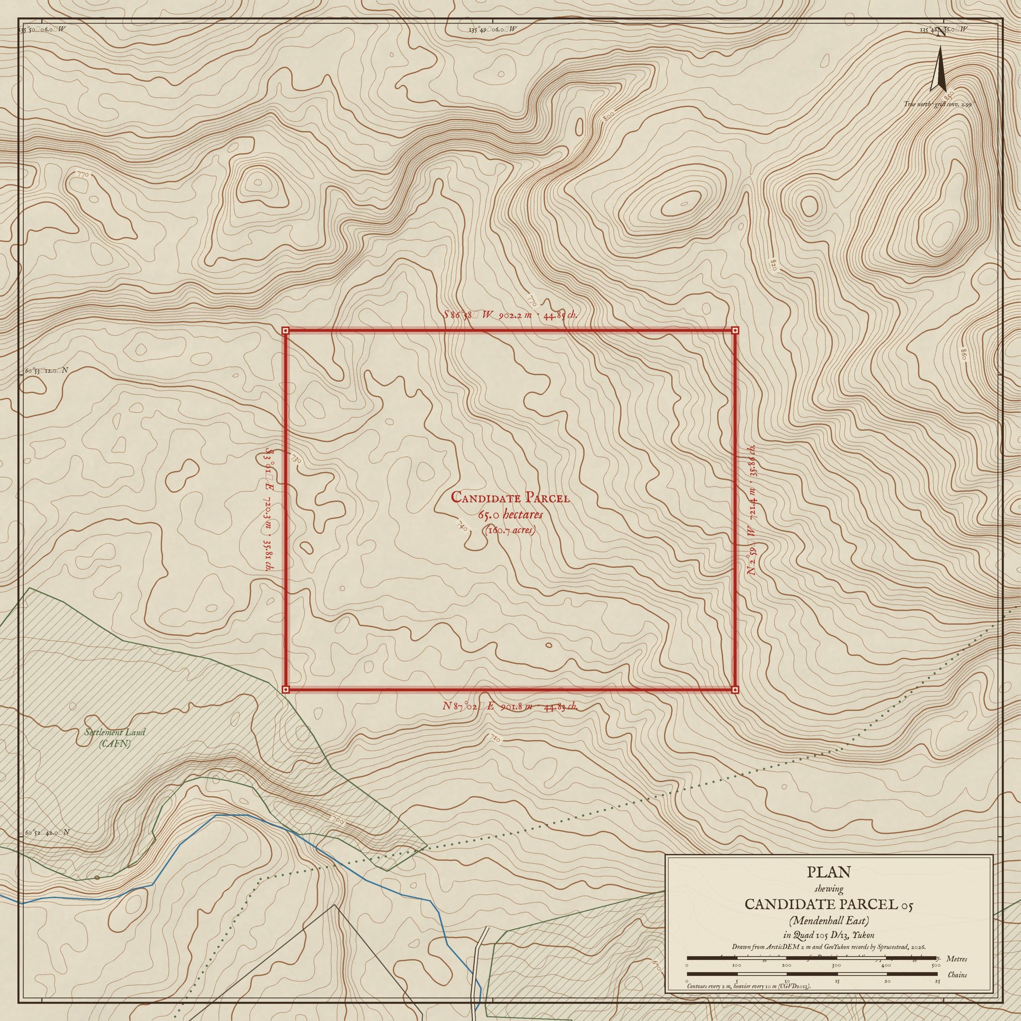 Survey-style plan of the parcel.