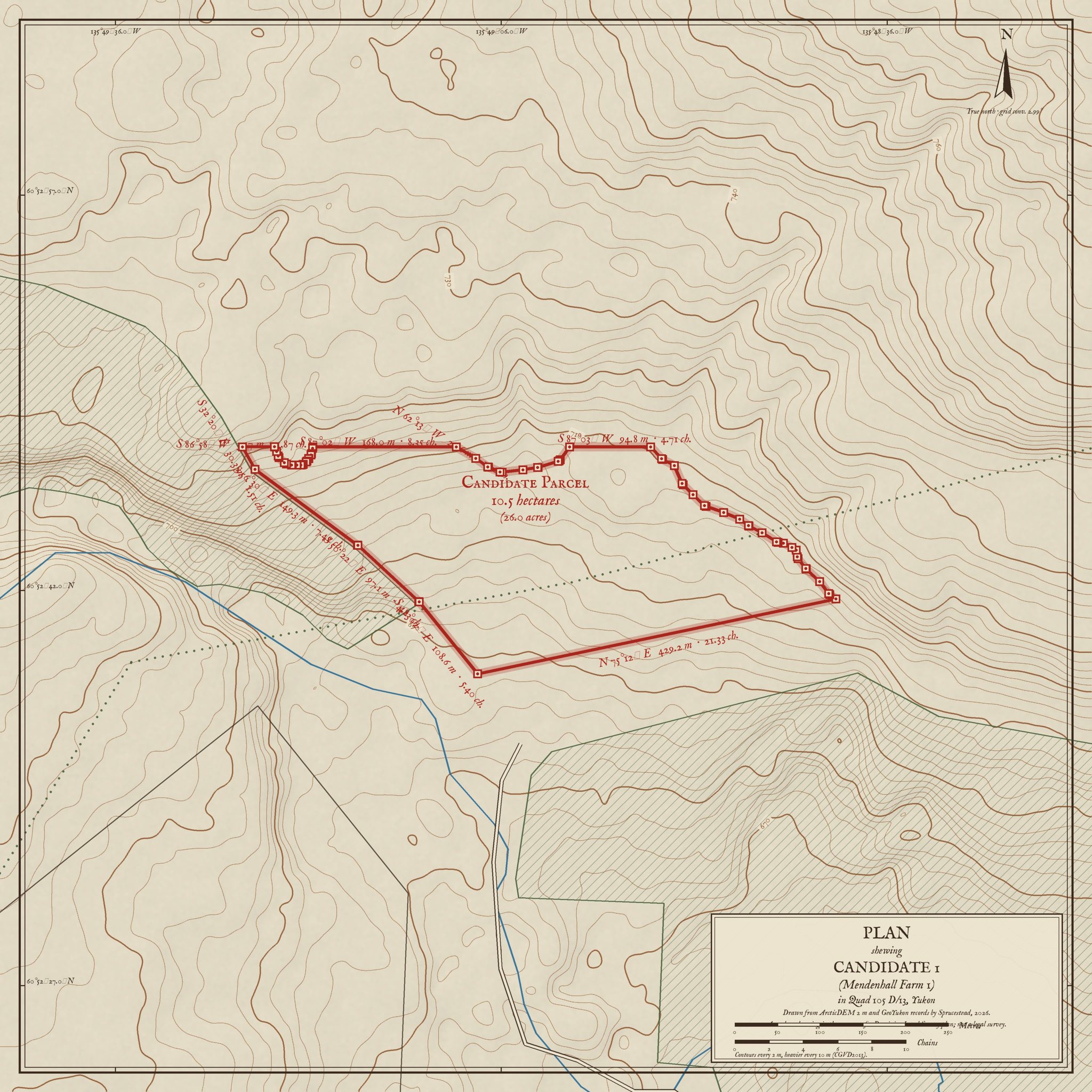 Survey-style plan of the parcel.