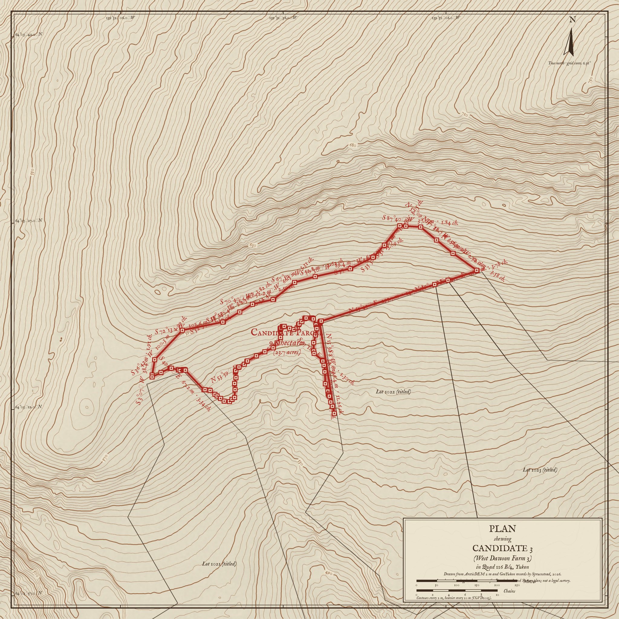 Survey-style plan of the parcel.