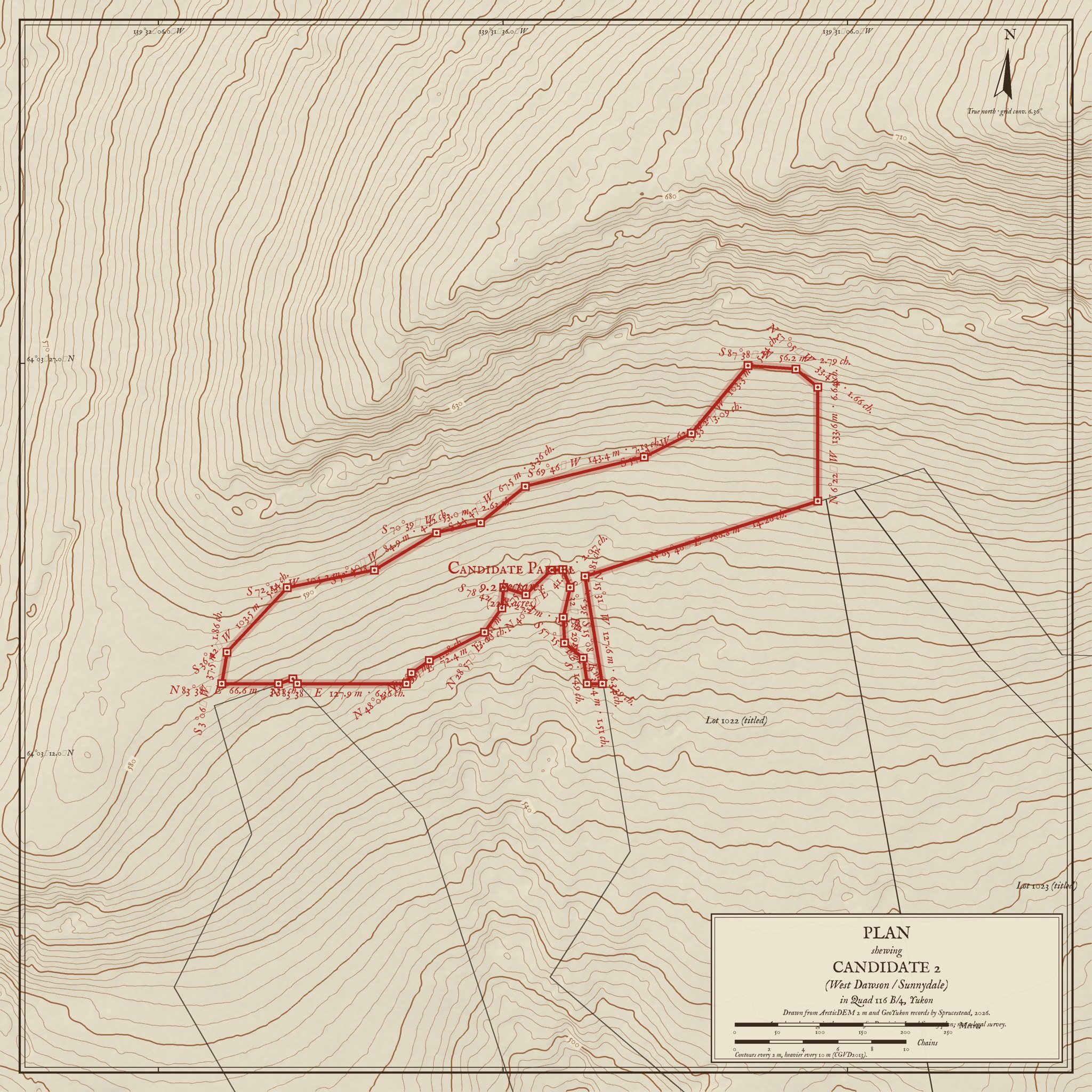Survey-style plan of the parcel.